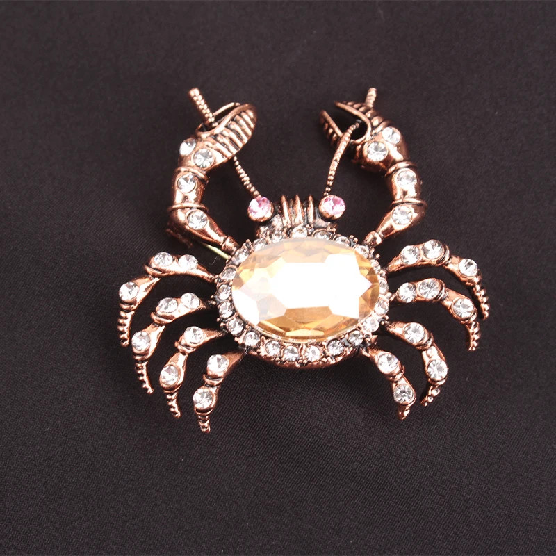 Women Men Unisex Crab Lover Brooch Fashion Animal Pins Badge Jewelry