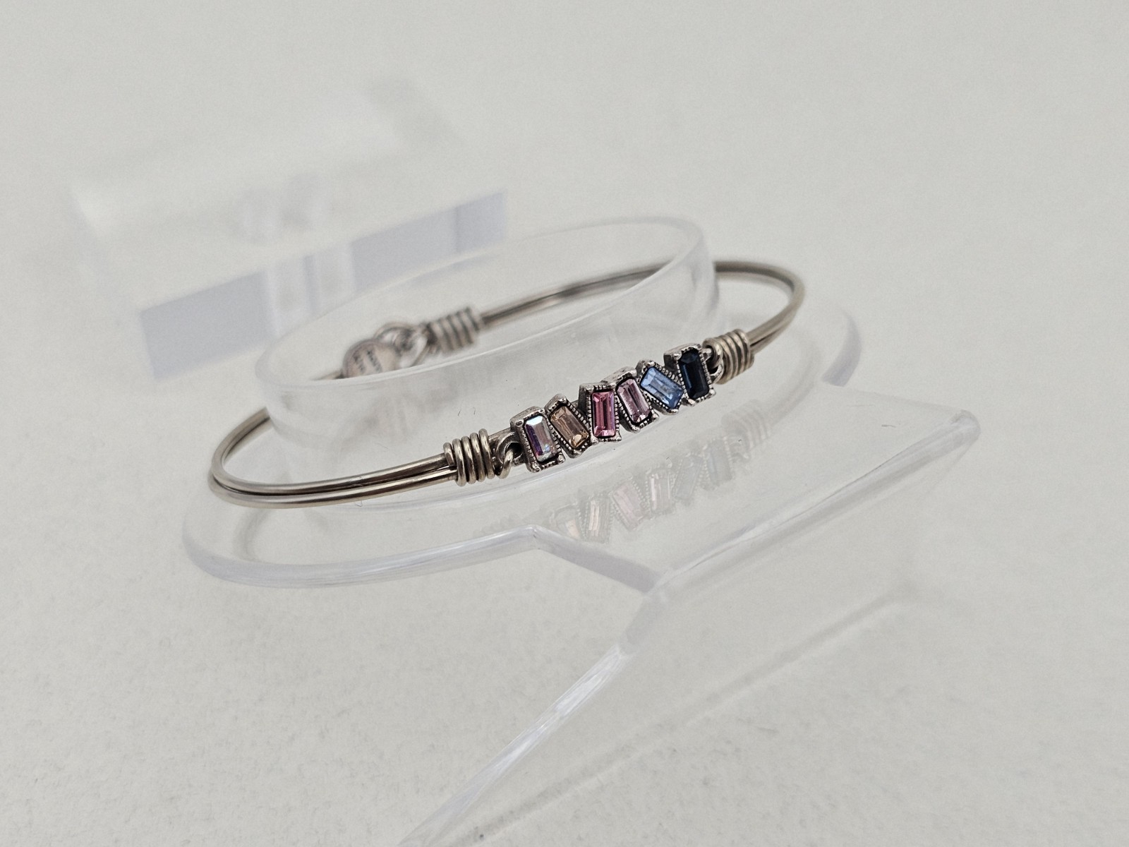 Luca + Danni Mini Hudson Bangle Bracelet Hook Cuff Silvertone Regular 🎉