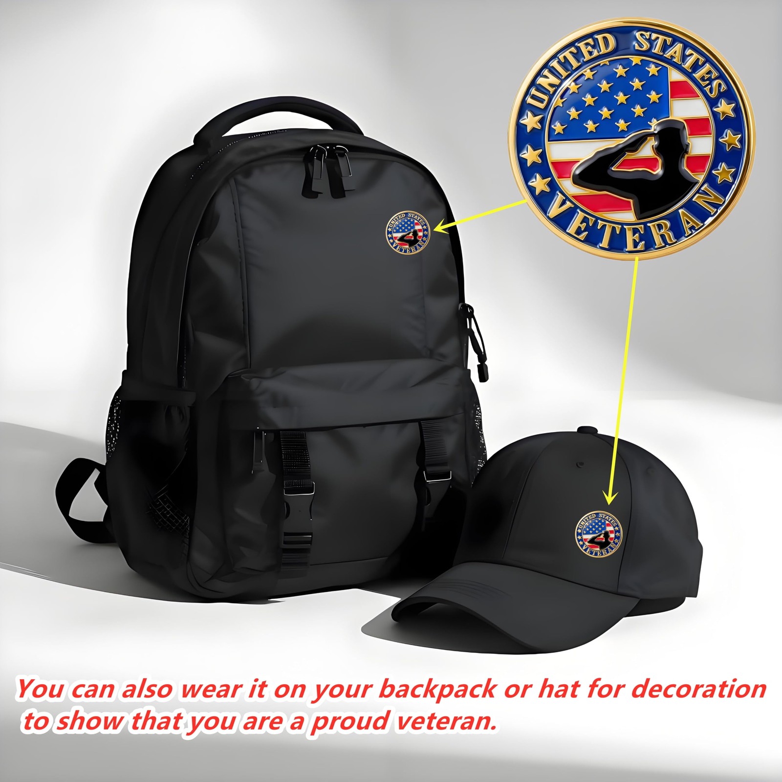 12/25/50/100 pieces Veterans Day pin round enamel Medium, Not Applicable