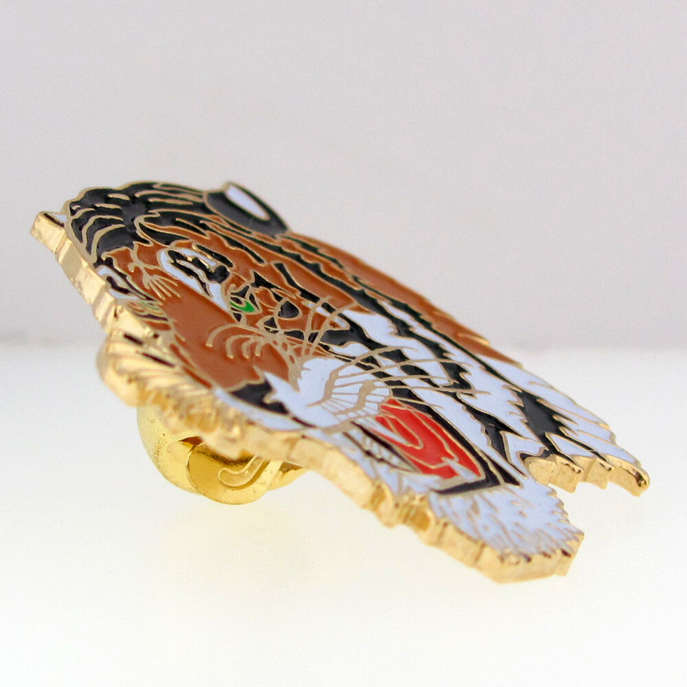 PinMart’s Colored Mascot Tiger School Sports Enamel Lapel Pin