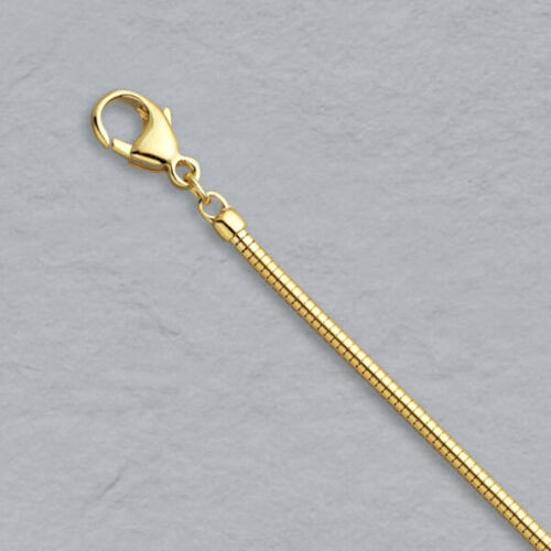 18K Yellow Gold Filled Classic Round Snake Chain Necklace 16-38″ * 1.2/1.6/2/3mm