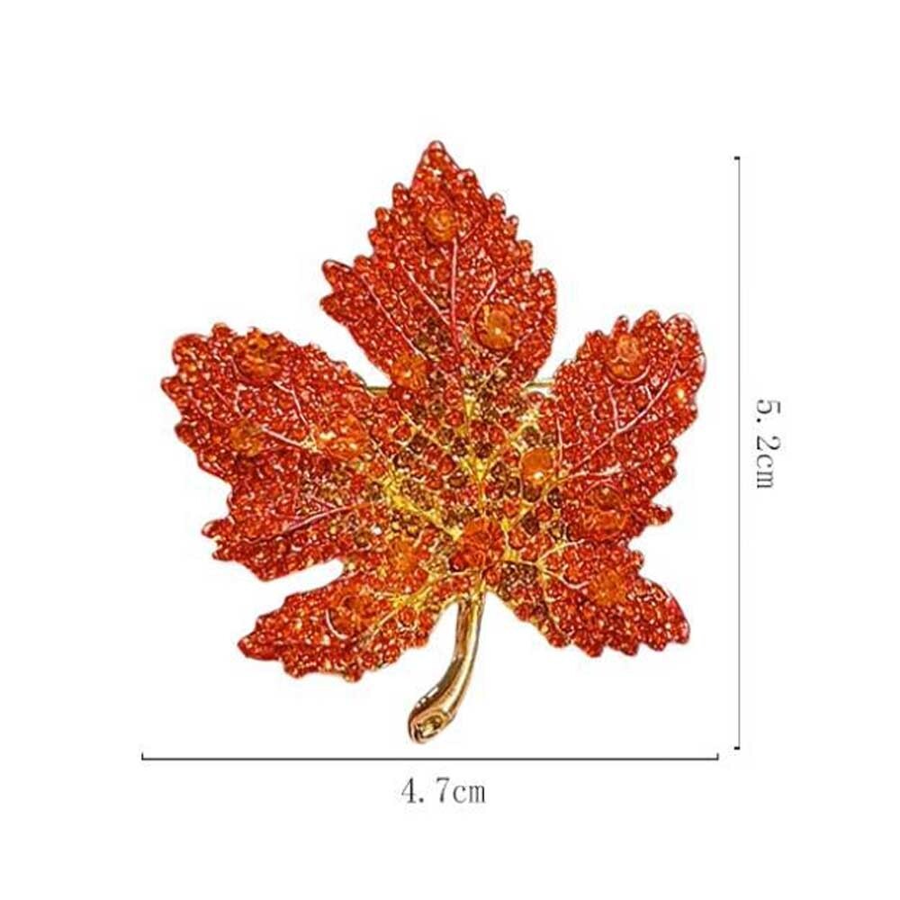 1/2/3/4xVintage Maple Leaf Crystal Corsage Brooch Pin Badge Lapel Women Jewelry