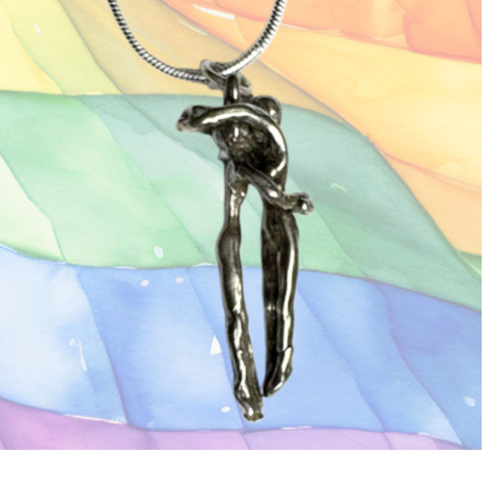 Female bodies Pendant on 22 in 925 chain Lesbian Handmade by JKL X 75
