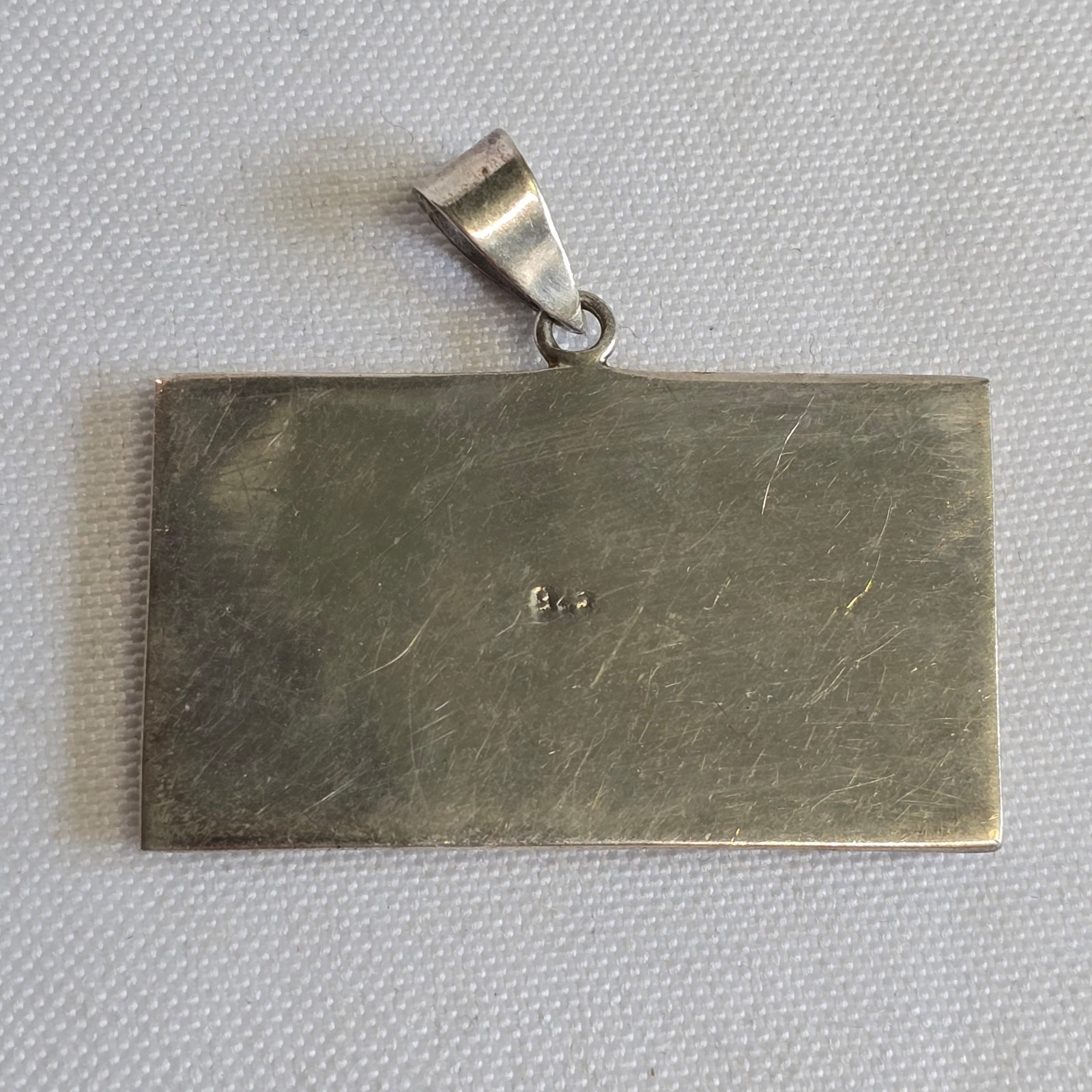 Sterling Silver Pendant 13.1g Fine Jewelry Abalone Look Charm *READ*