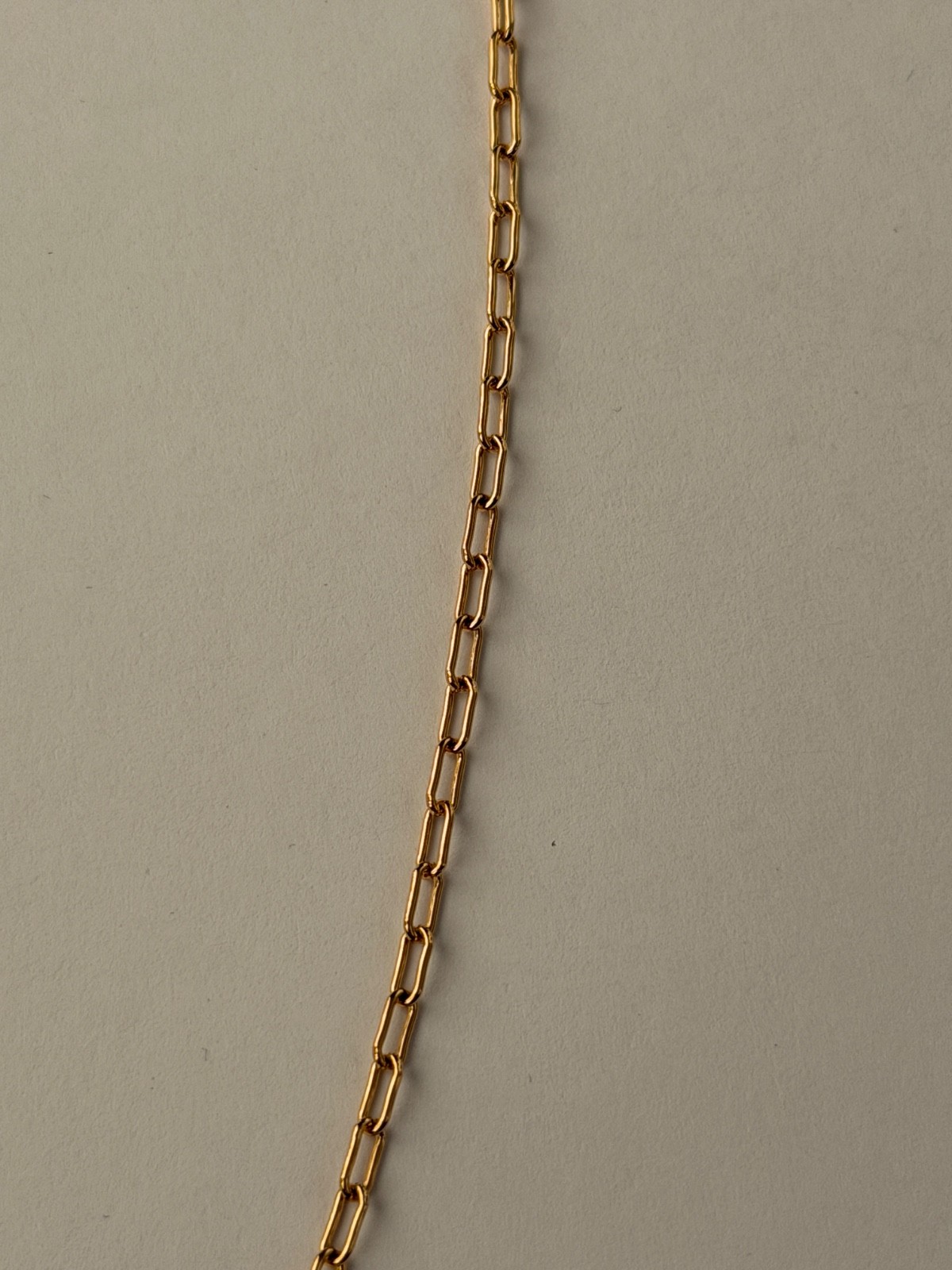 NWT Saint Laurent YSL Rectangular Chain Link Gold Tone Brass Short Necklace $695