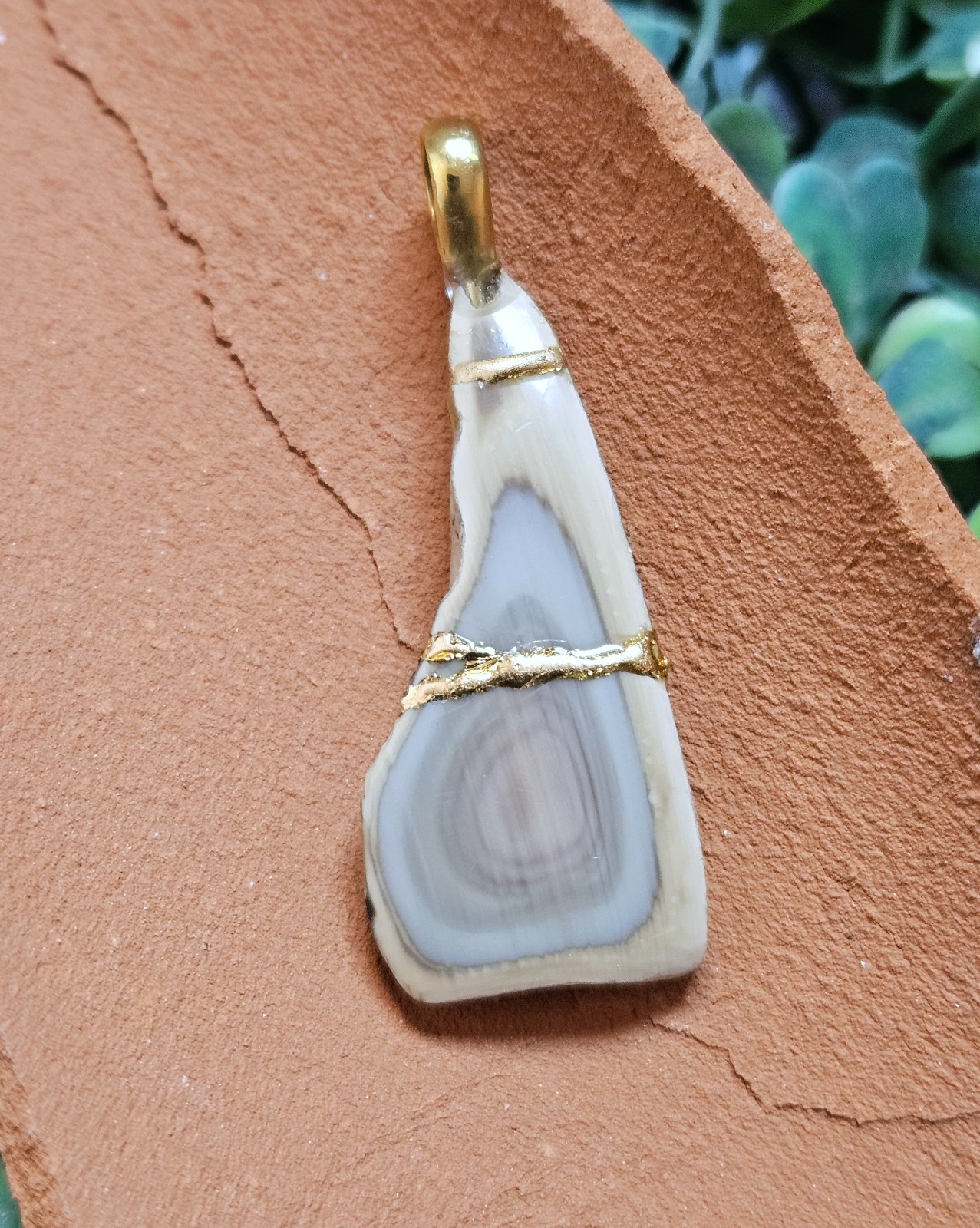 Royal Imperial Jasper Necklace Kintsugi Japanese Art Handmade Jewelry Gift