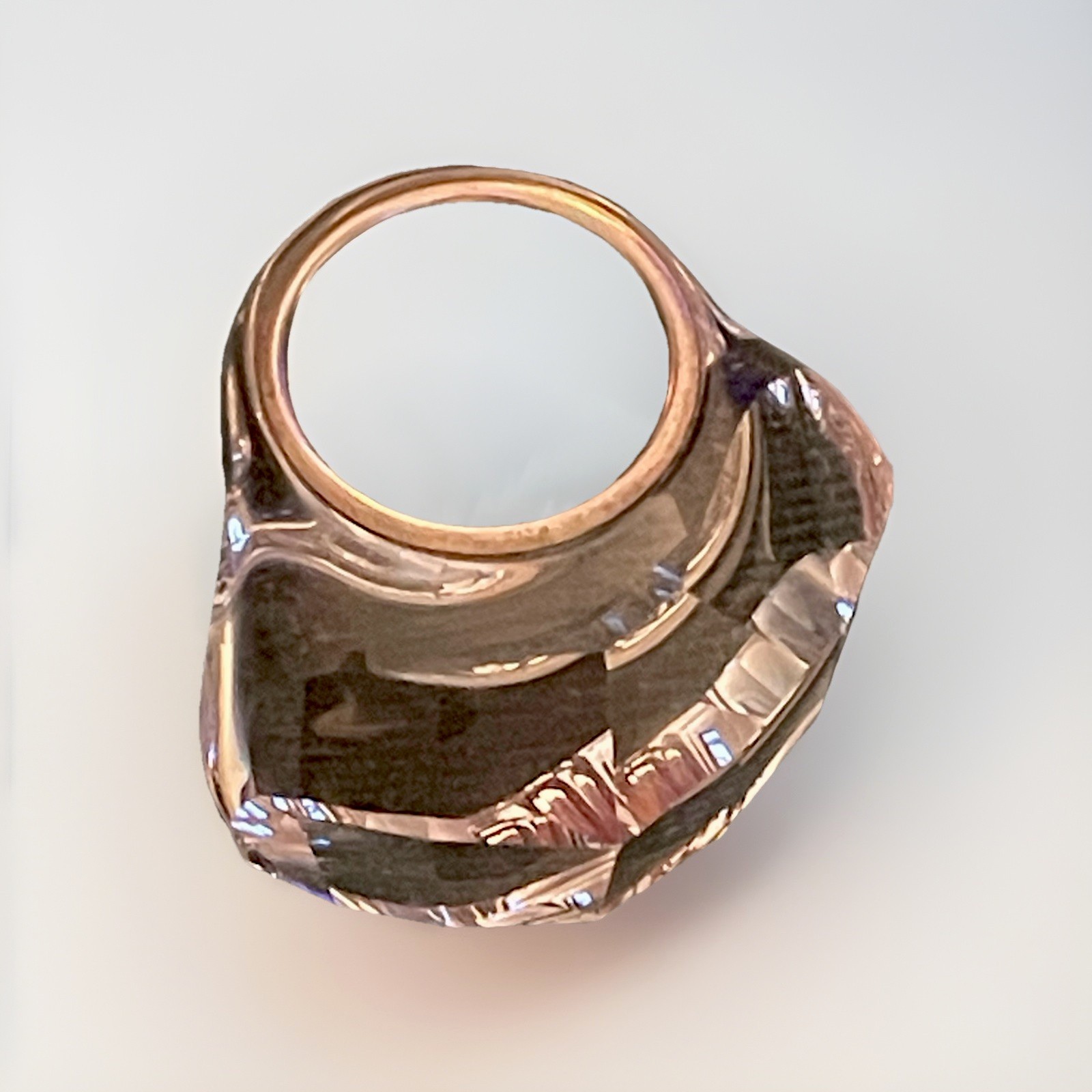 Daniel Swarovski Paris Nepal Crystal Cocktail Ring, Clear,Size 7, Mint Cond