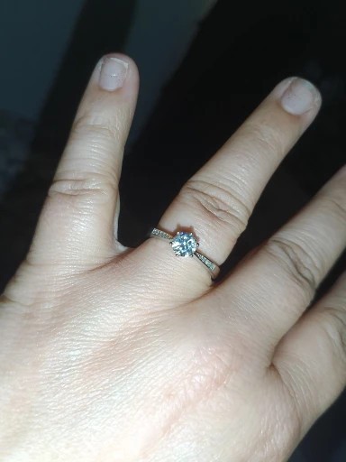 925 Sterling Silver Ring Women 6 Claw Solitaire CZ Engagement Wedding Band