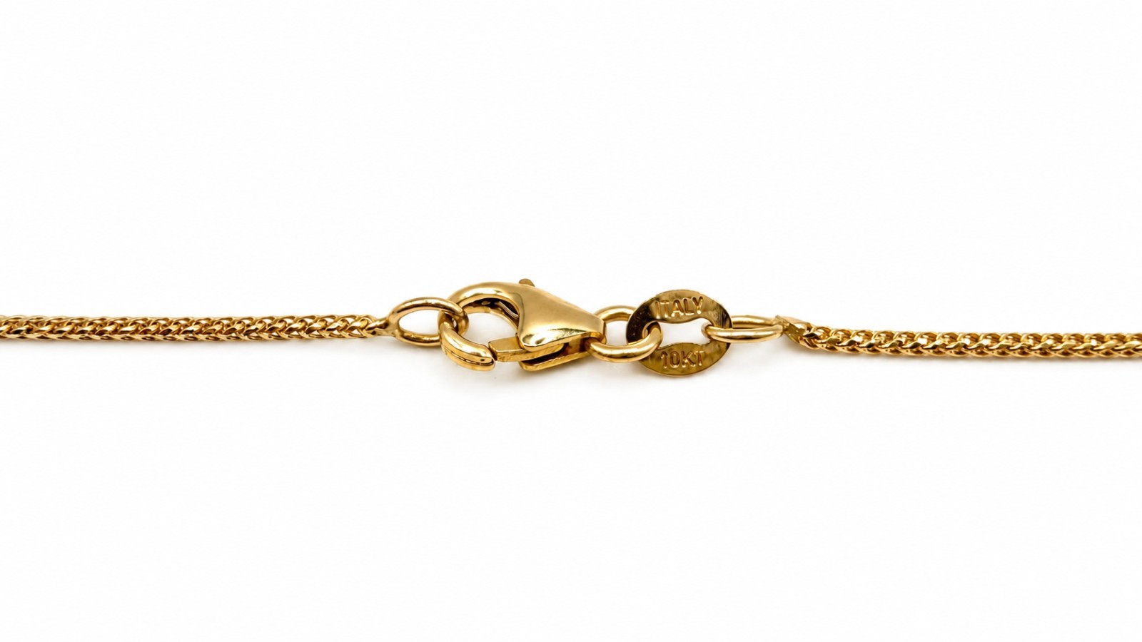 10K Solid Gold Wheat Chain Necklace 18″-Cadena Espinga Oro Solido 10K 45cm