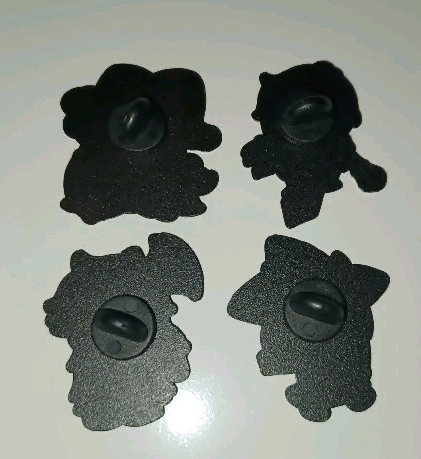 Deltarune Susie Kris Dummy Jevil Undertale 4pc Set Metal Enamel Pins