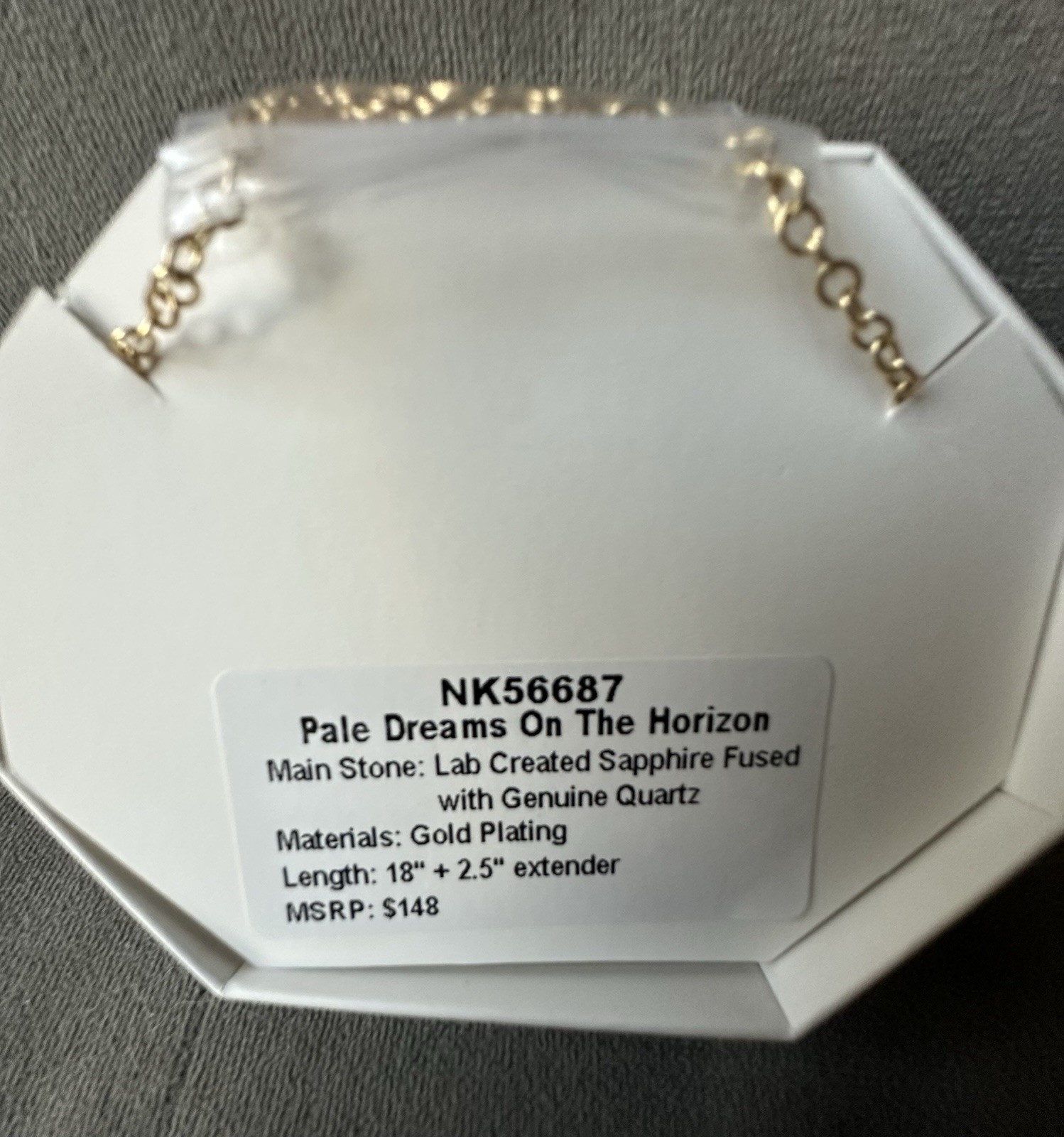 Bomb Party NK56687 Pale Dreams On The Horizon Necklace On Gold Plating