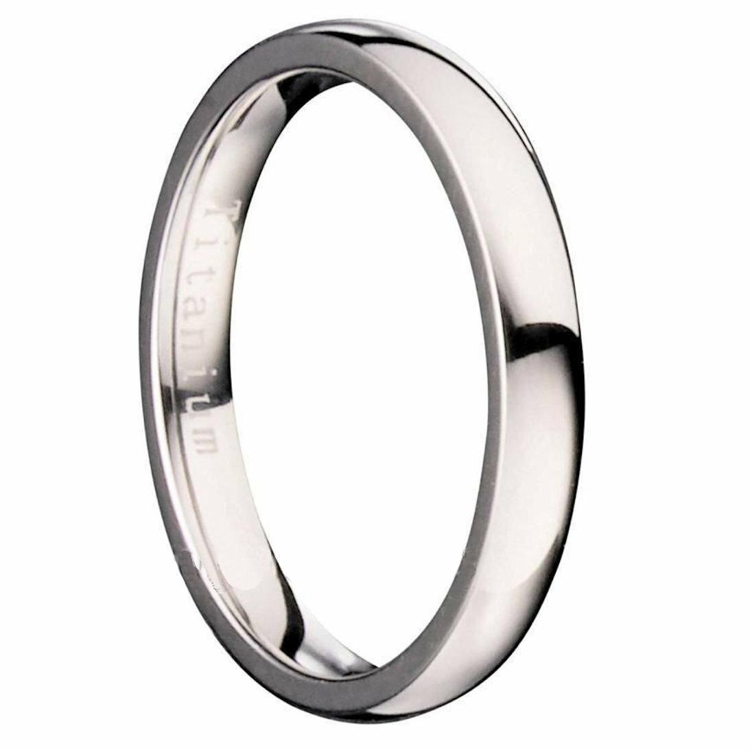Titanium 3mm-9mm Wedding Band Polished Comfort Fit Ring