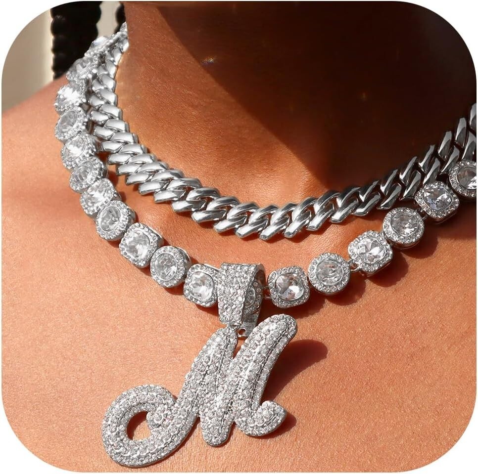 Exquisite Cuban Link Necklace with Custom Initials – Ideal for Any Occasion