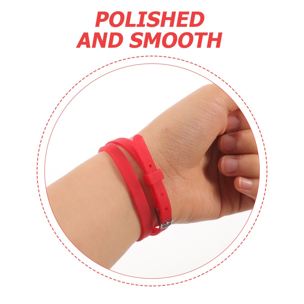 5Pcs High Elasticity Silicone Bracelets Skin Friendly Decorative Wristbands