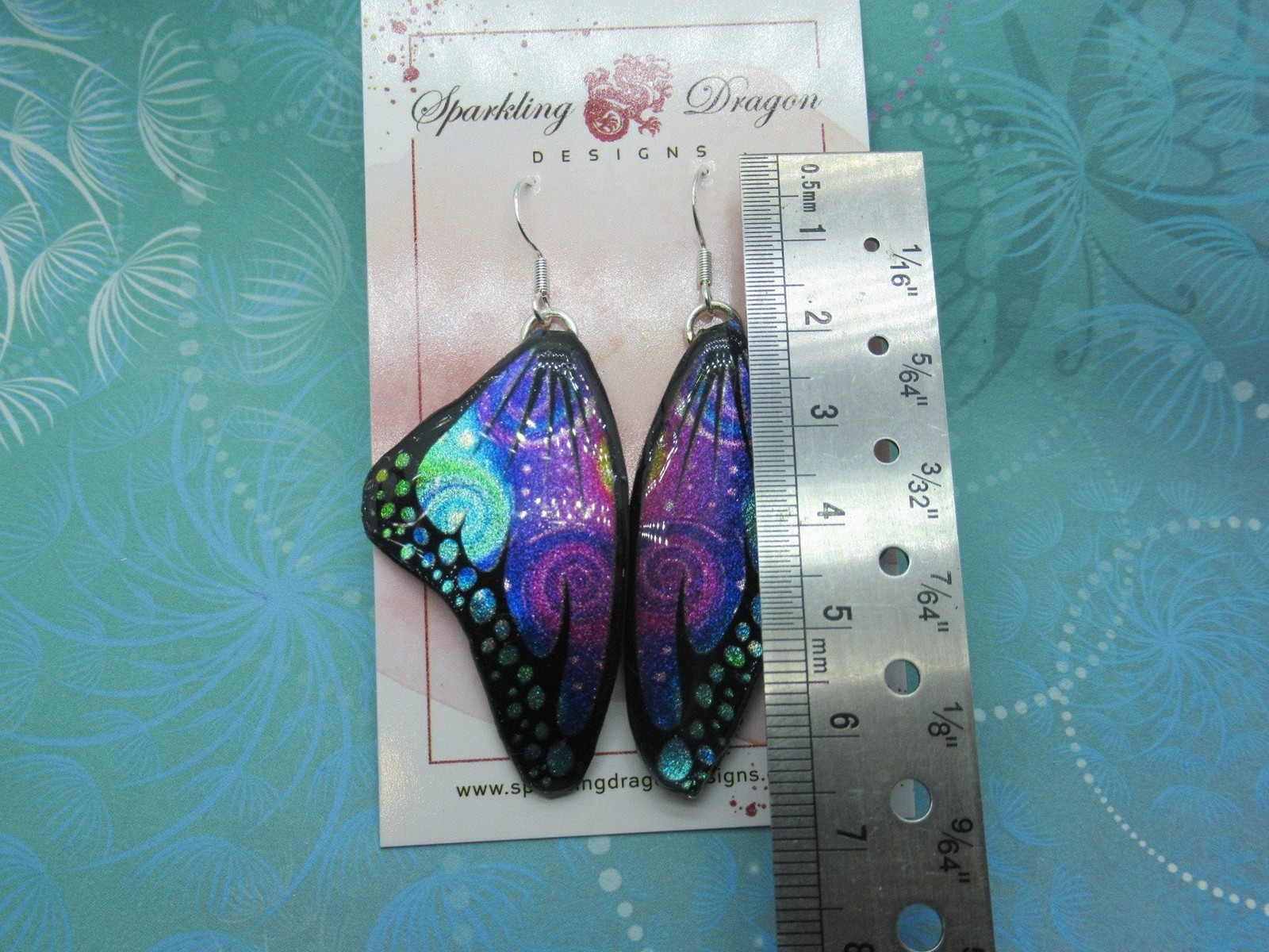 Butterfly Earrings Swirling Pink, Purple & Blue – Fairy Jewellery Fun Gift for