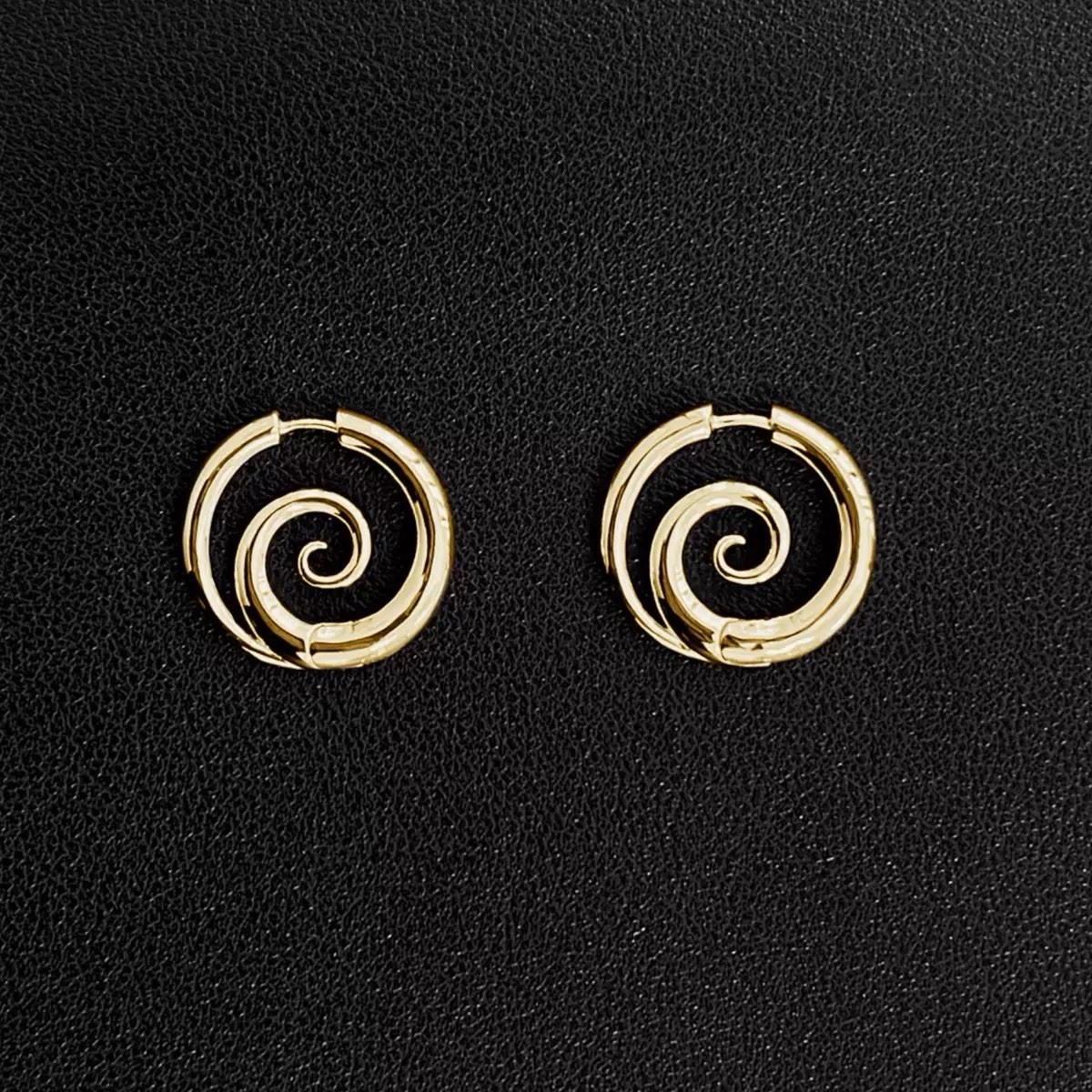 925 Silver Spiral Hoop Earrings Minimalist Swirl Circle Hoops for women 456