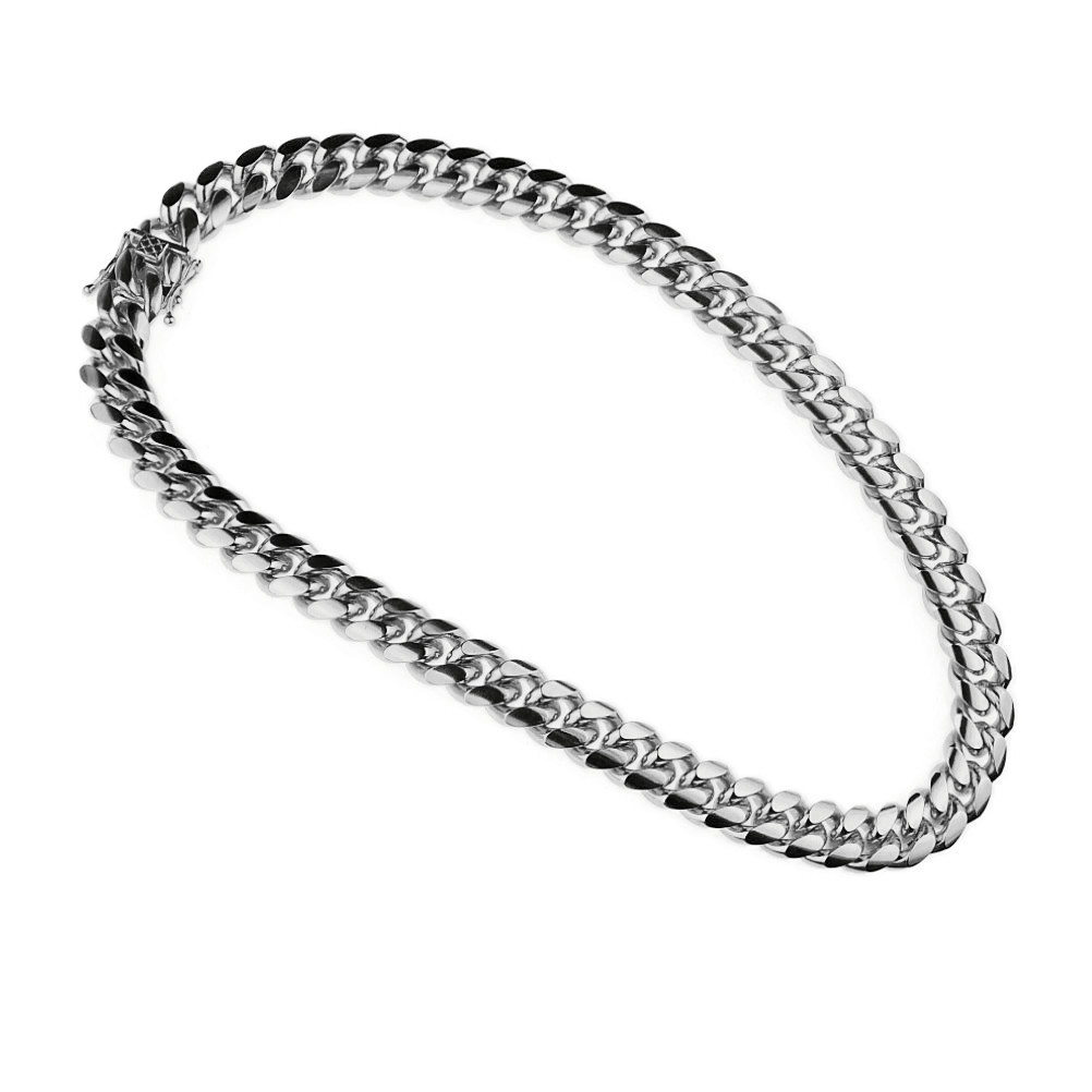 Mens 18″ In Choker Chain Stainless Steel 14MM Cuban Link Heavy Hip Hop Necklace