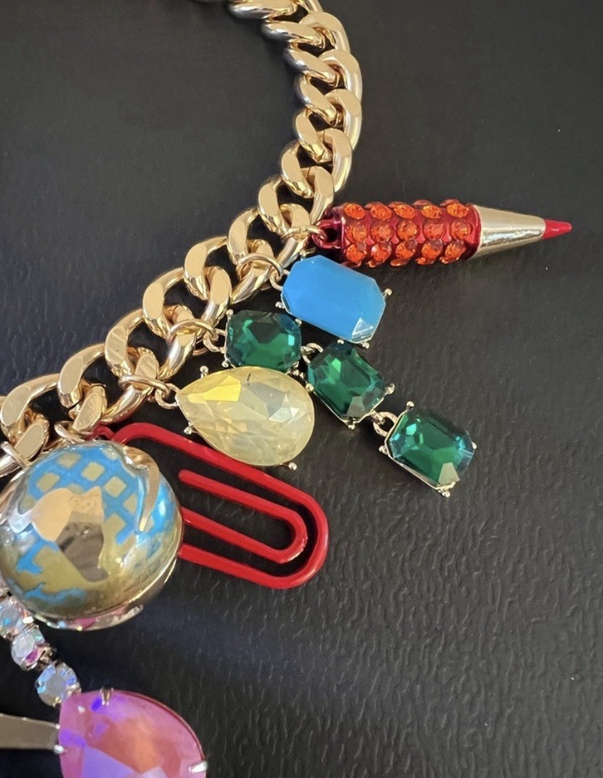 Betsey Johnson Necklace Statement Colorful Charm Back To School NWT