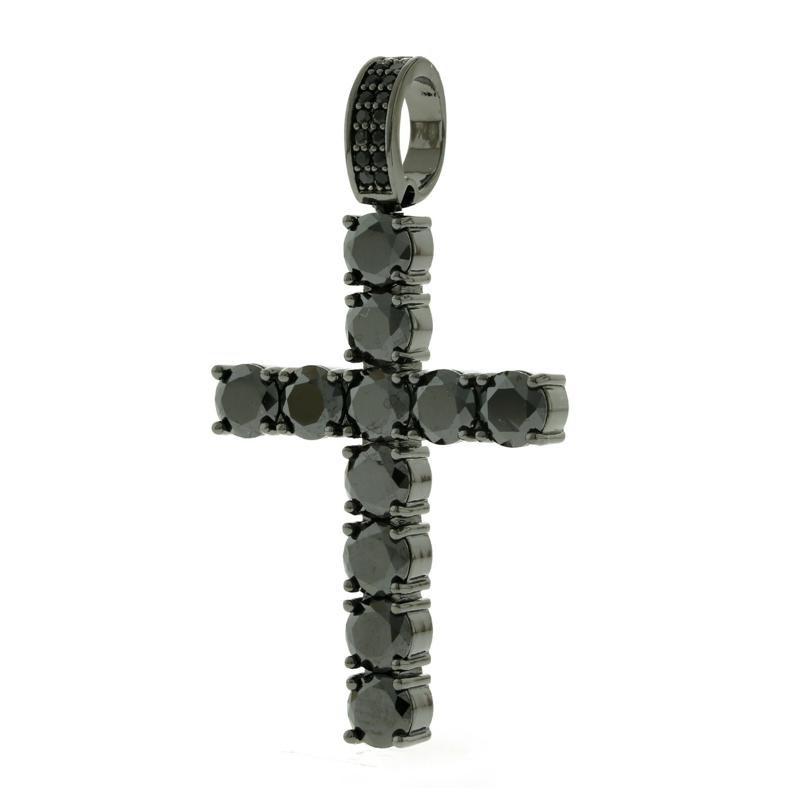 Men’s Black CZ Cross Pendant Good Quality