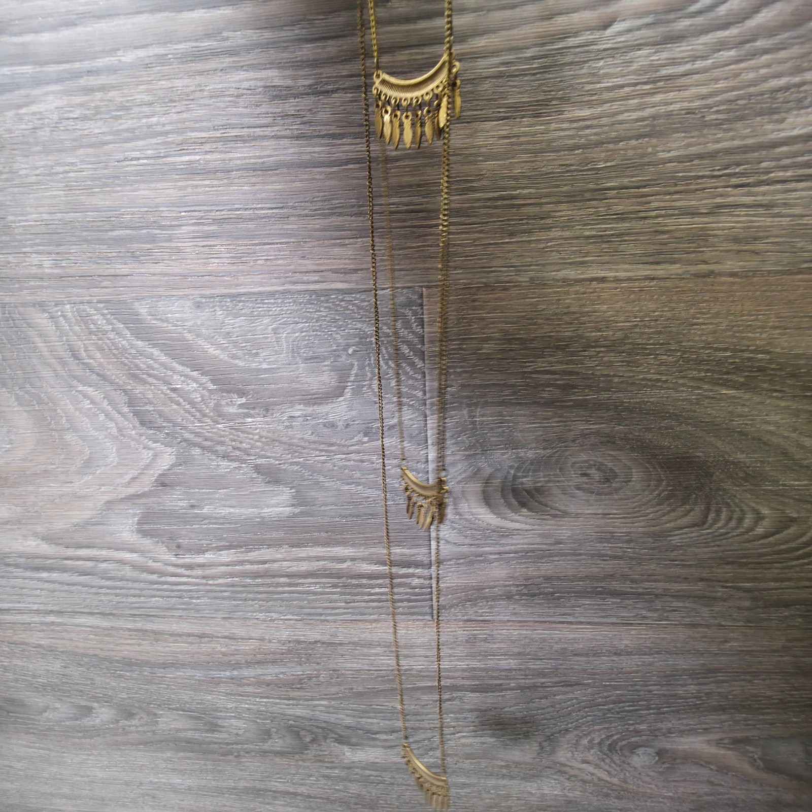 Paparazzi Seasonal Charm Brass Necklace Earrings Set Dangle Boho Layered Jewelry