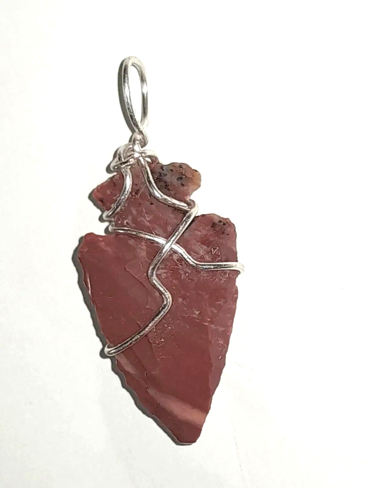Natural jasper Arrowheads necklaces male female red pendants jewelry Gift unisex