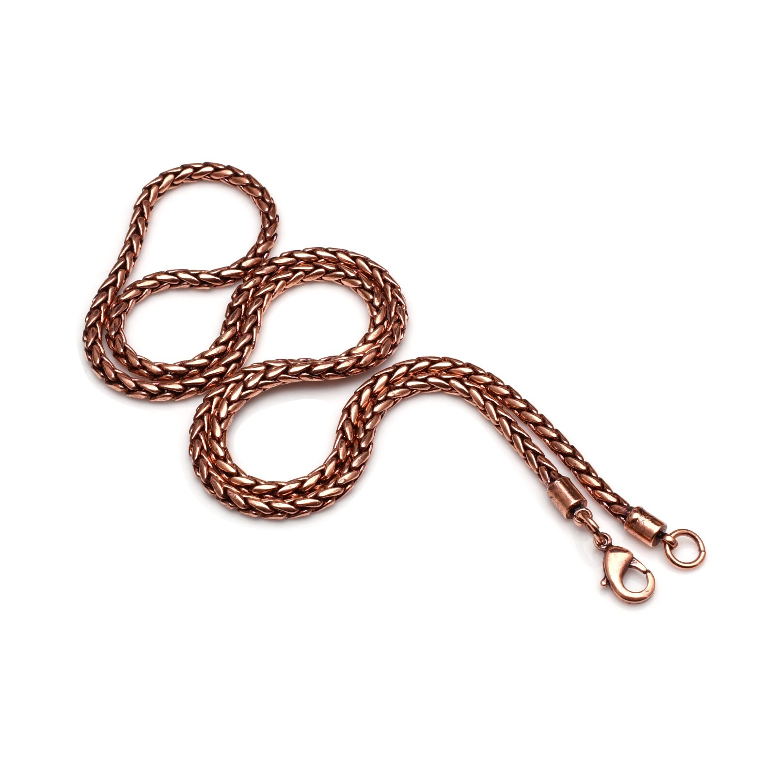 100% Pure Oxidize Copper Wheat Viking jewelry Copper Chain Necklace RJ-01