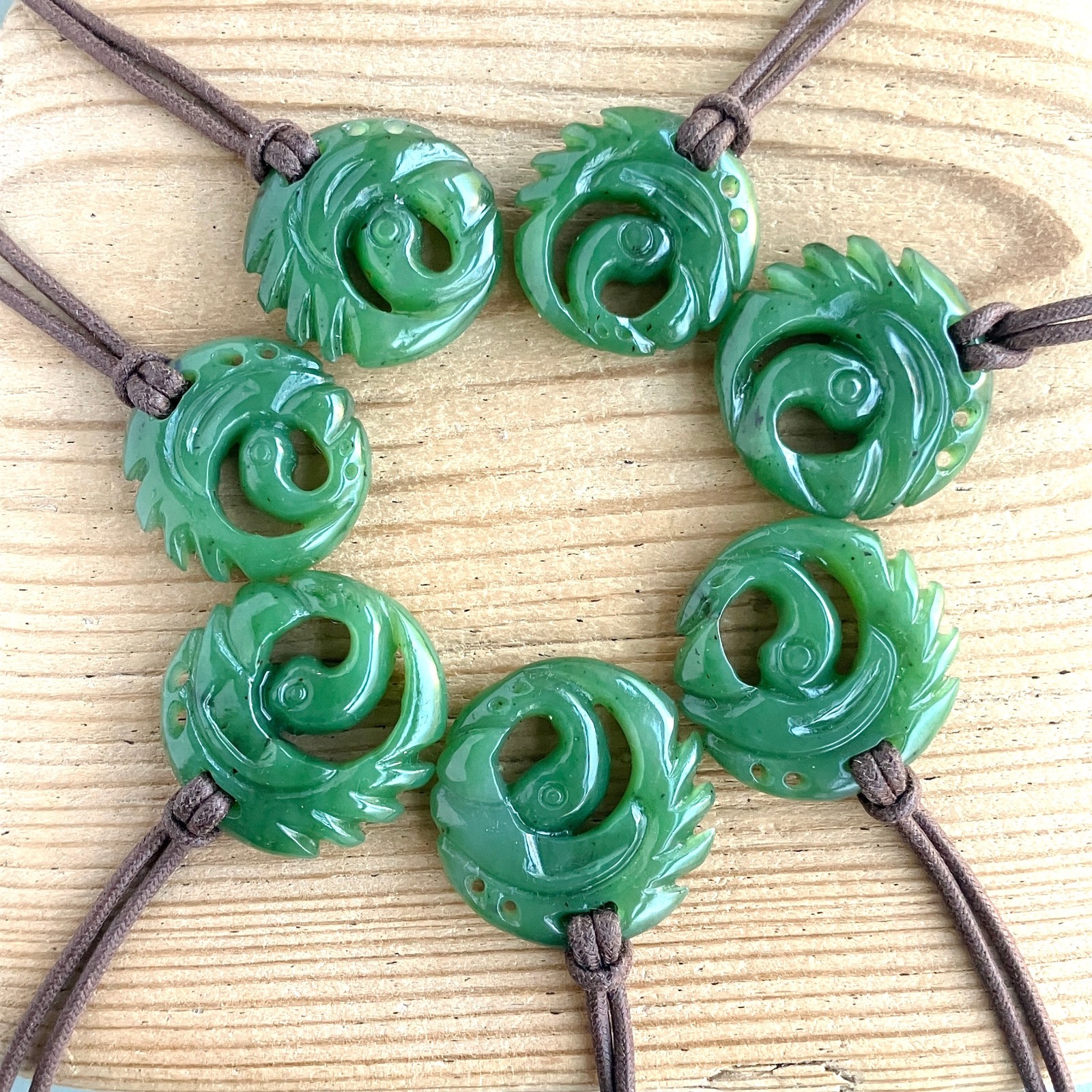 High Quality Real Jade Tomb Raider Lara Croft Necklace, Hand Carved, Shadow (S)