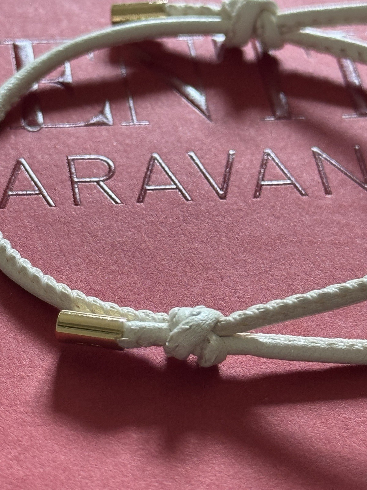 Valentino Garavani White Leather Cord Bracelet w/ Box