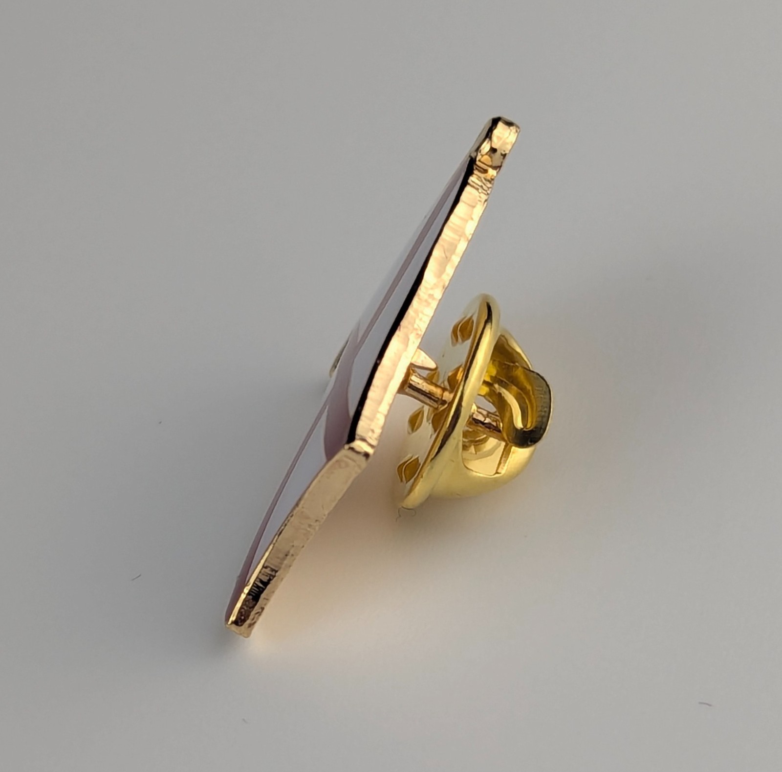 Alabama State Flag Lapel Pin; Die-Struck Steel Alloy; Protective Epoxy Coating