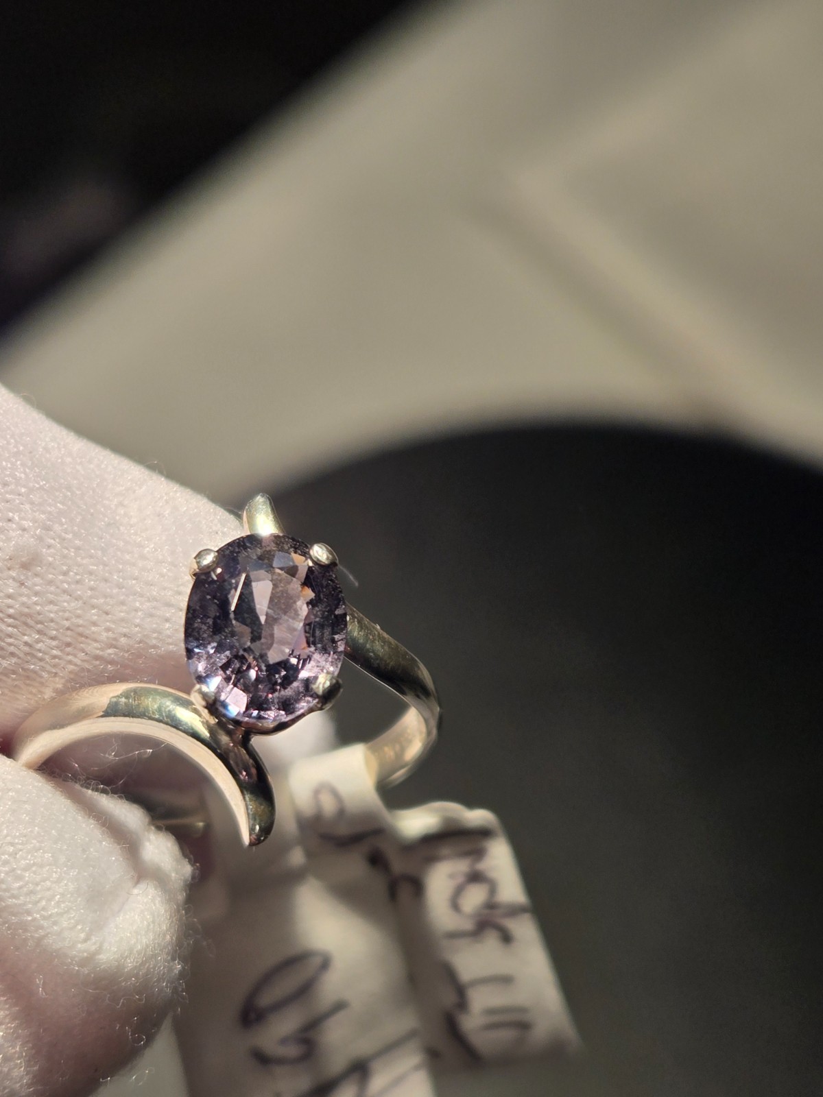 1.41CT NATURAL TITANIUM SPINEL RING!!! RICH PURPLE BLUE/COLOR SATURATION/LUSTER!