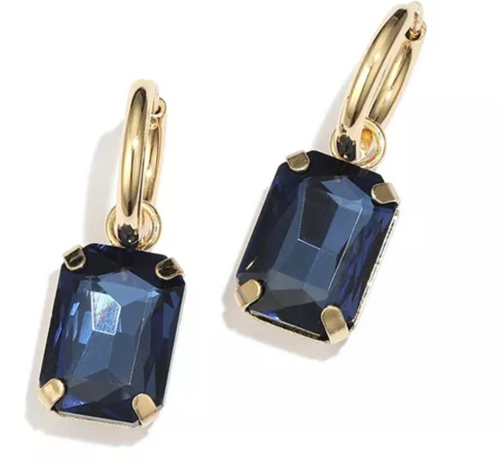 Unwritten Multi-Color Glass Mix and Match Hoop Earring Set – Gold