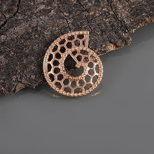 Filigree Swirl Pendant for Women in 925 Sterling Silver and Gold Plating