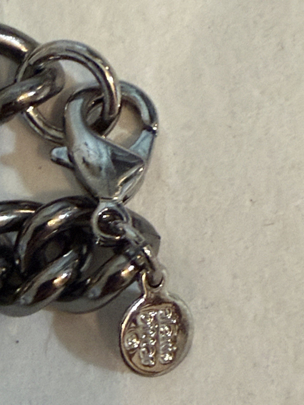 NWT Alexis Bittar Black Lucite Link Chain Necklace in Gunmetal