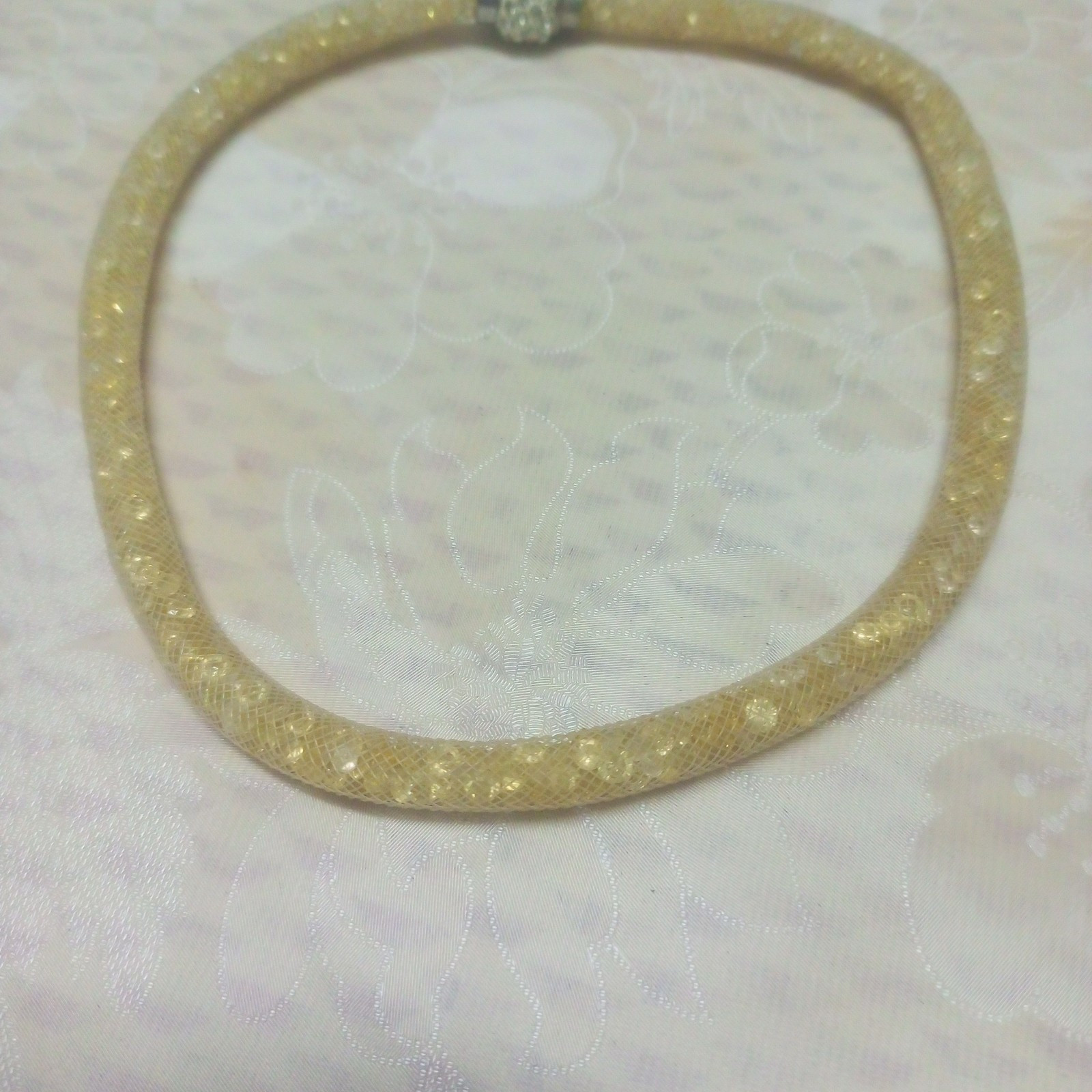Small Beads In Net Choker Necklace With Magnetic Closure Accessories Jewelry