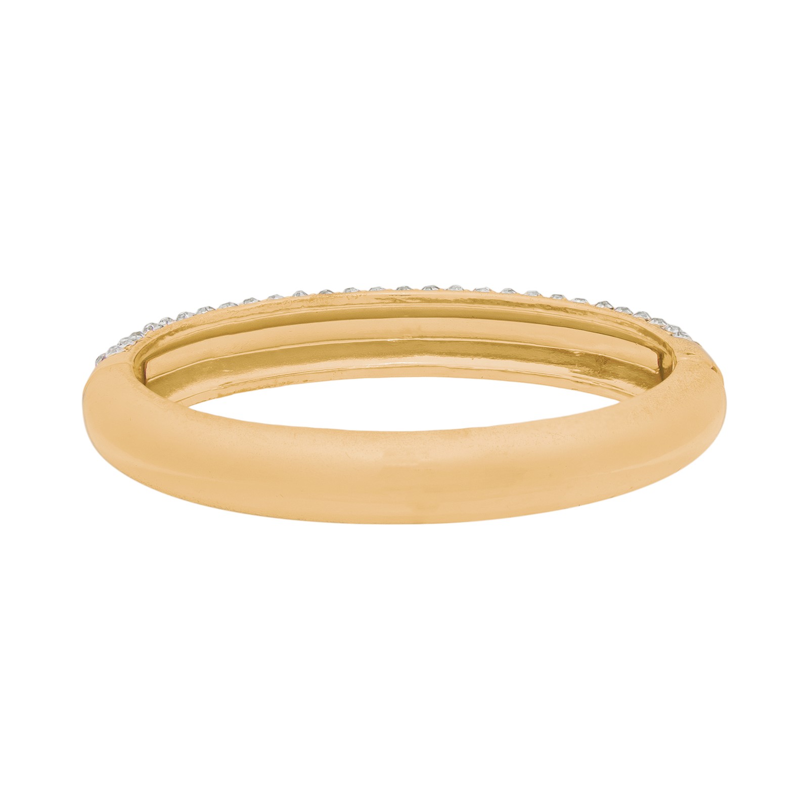 Women’s Gold-Tone Pavé Rhinestone Bangle Bracelet Elegant Statement Jewelry