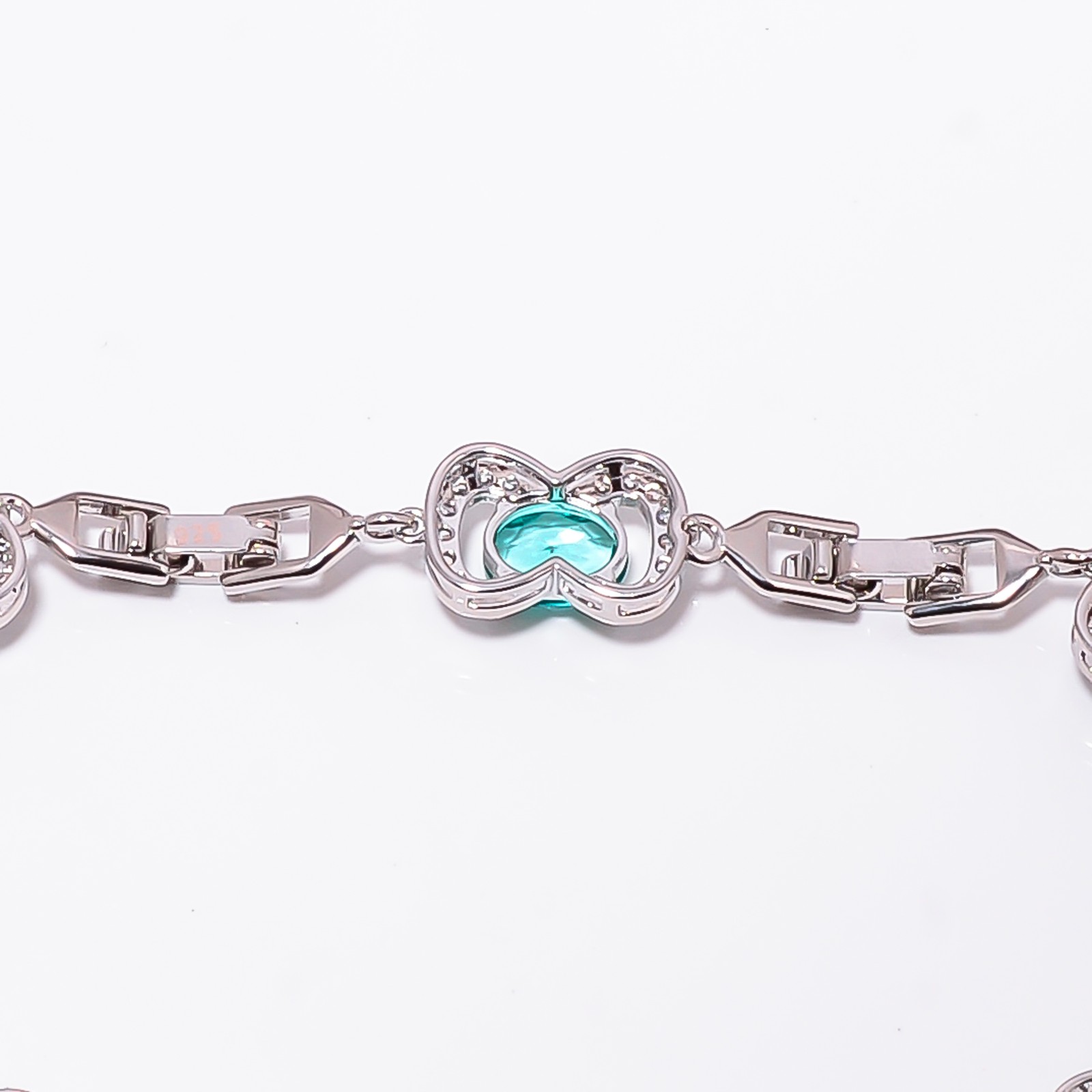 Paraiba Tourmaline, CZ 925 Sterling Silver Adjustable Bracelet 7-8″ B131122