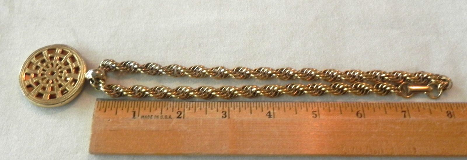 Crest Choker Necklace Renaissance Medieval Gold Tone Medallion Unknown Vintage