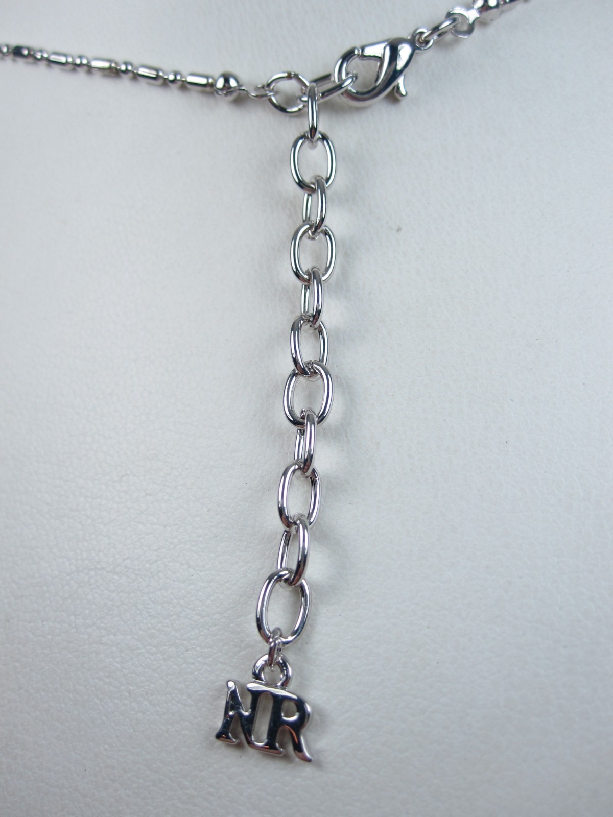 Nina Ricci Rhodium Plated Necklace with Swarovski Crystals 16-18″ – 9556
