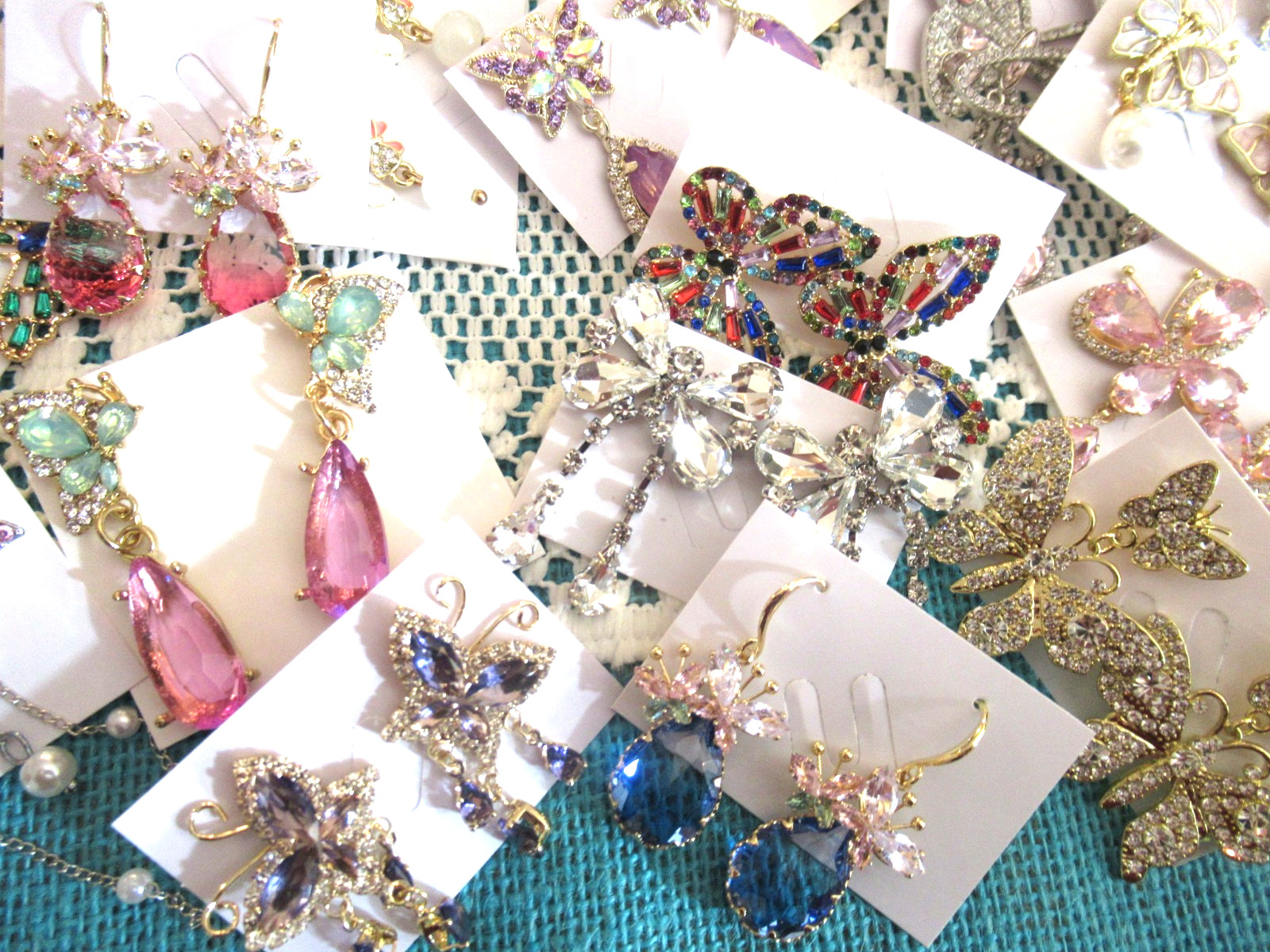 Lot 15 Pairs LOVELY Excellent Quality Butterfly Earring Butterflies Earring NEW