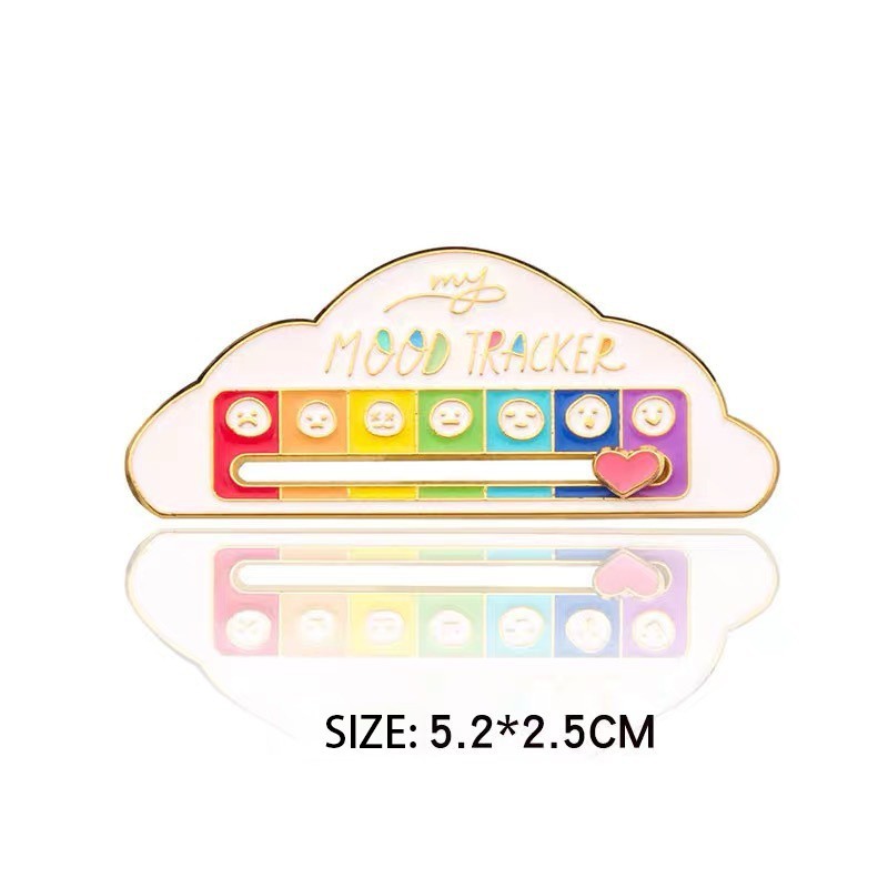 Mood Conversion Energy Brooch for Women Men My Social Battery Badge Expression P