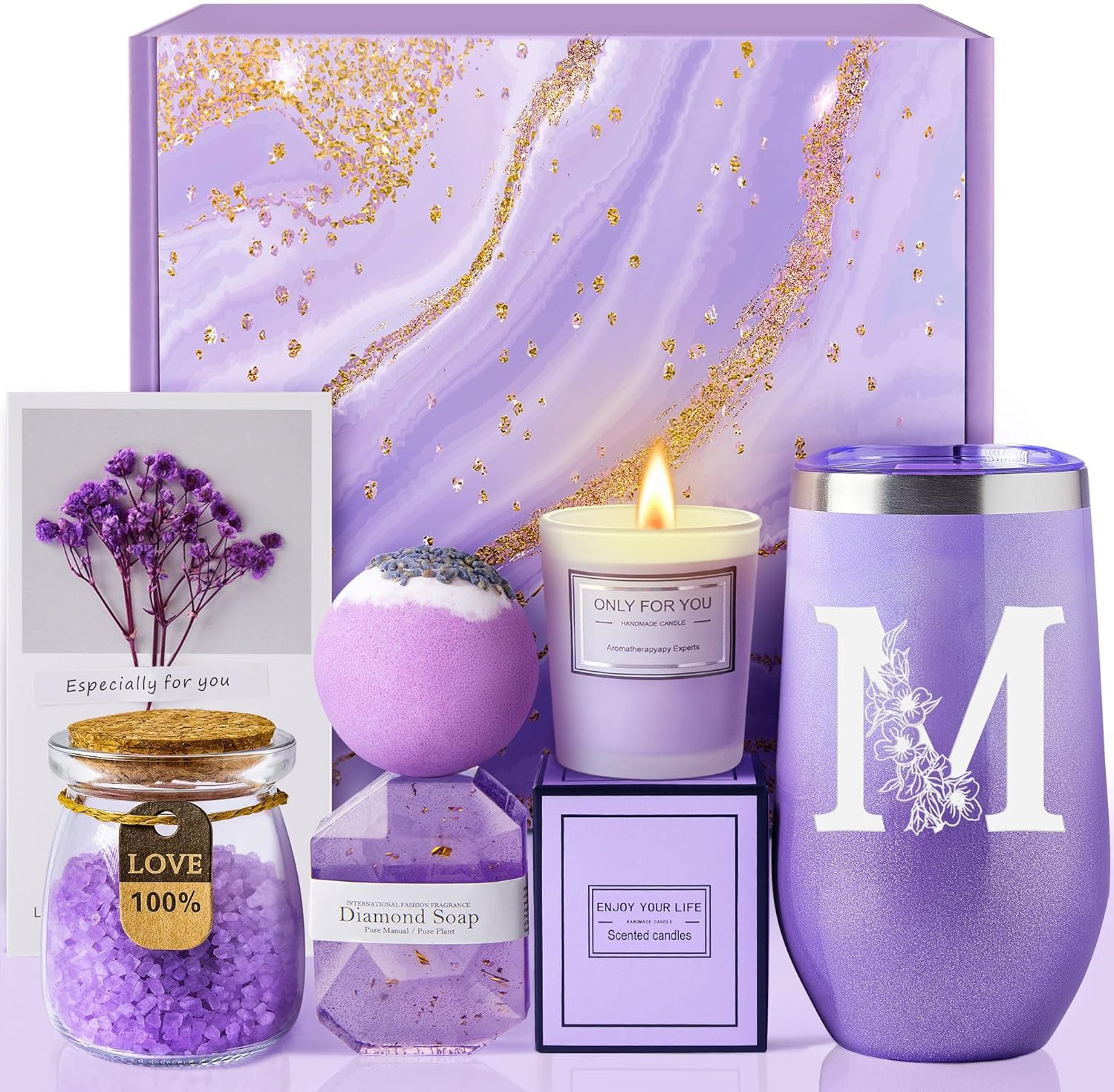 Lavender Spa Gift Basket – Unique Gifts for Her on Any Occasion