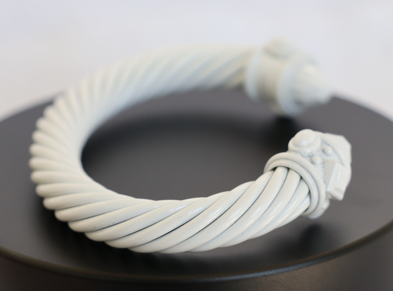 DAVID YURMAN White Aluminum Renaissance Cable Cuff Bracelet NEW