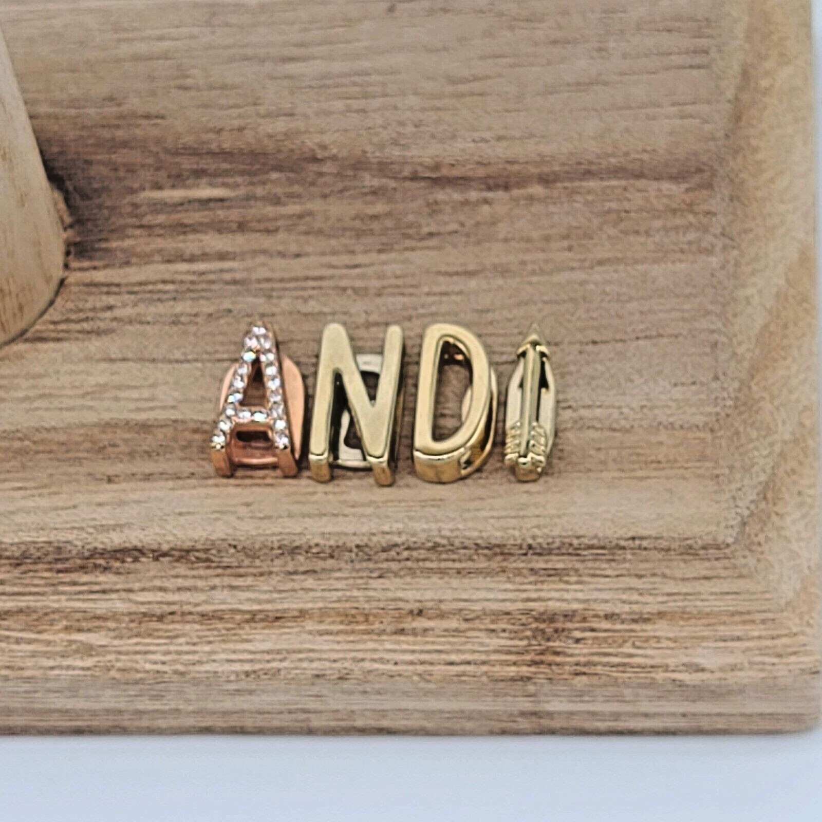 KEEP Collective Rose Gold “Pave A”, Gold “N”, “D” & “Arrow” Time Key Charm Set