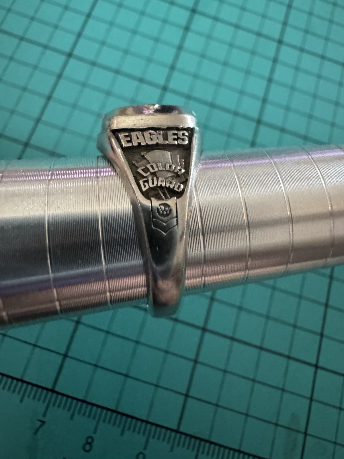 2006 Silver Purple And Clear Stone Class Ring Festering 4×4 Truck Missing Stone