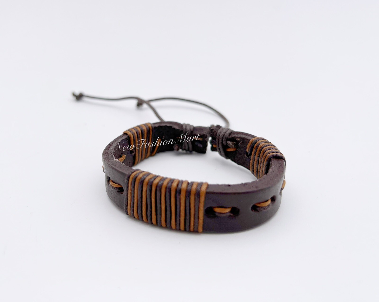 New Unisex Adult Leather Wrist Bracelets ($9.99 for Set of 5)