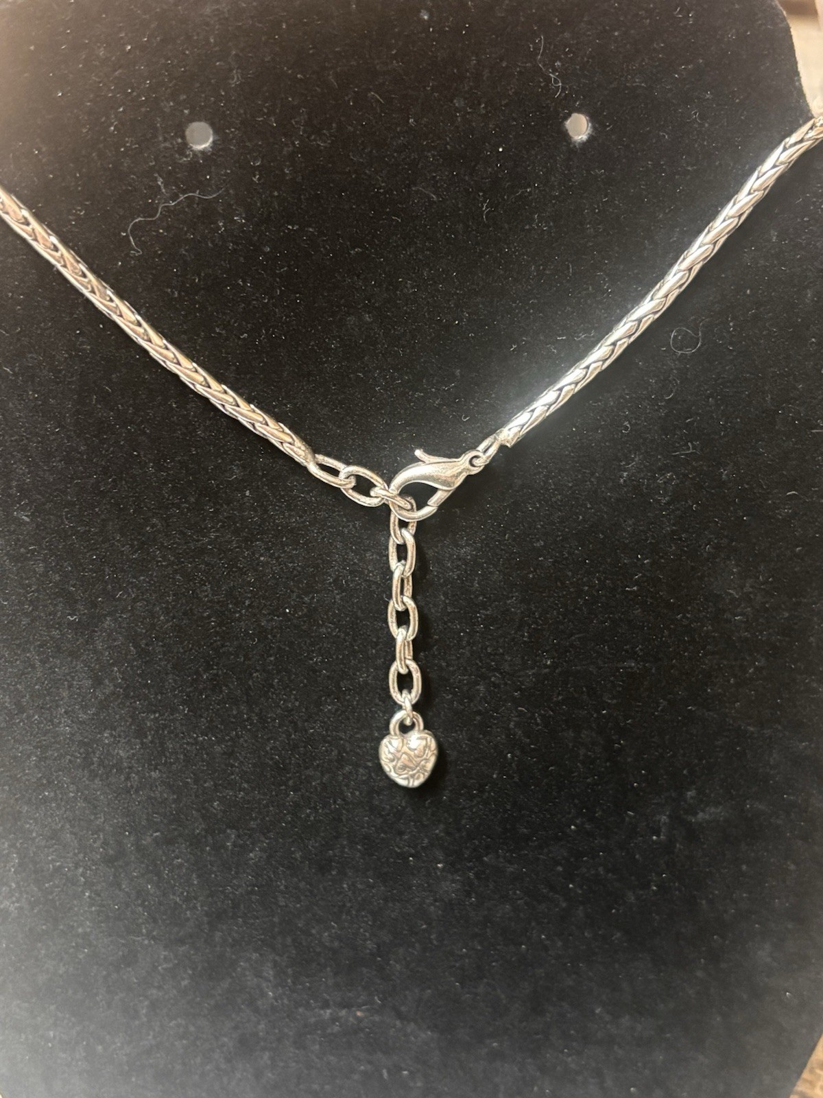 Retired Brighton Silver Plated Calypso Sliding Etched Bead Charm Necklace
