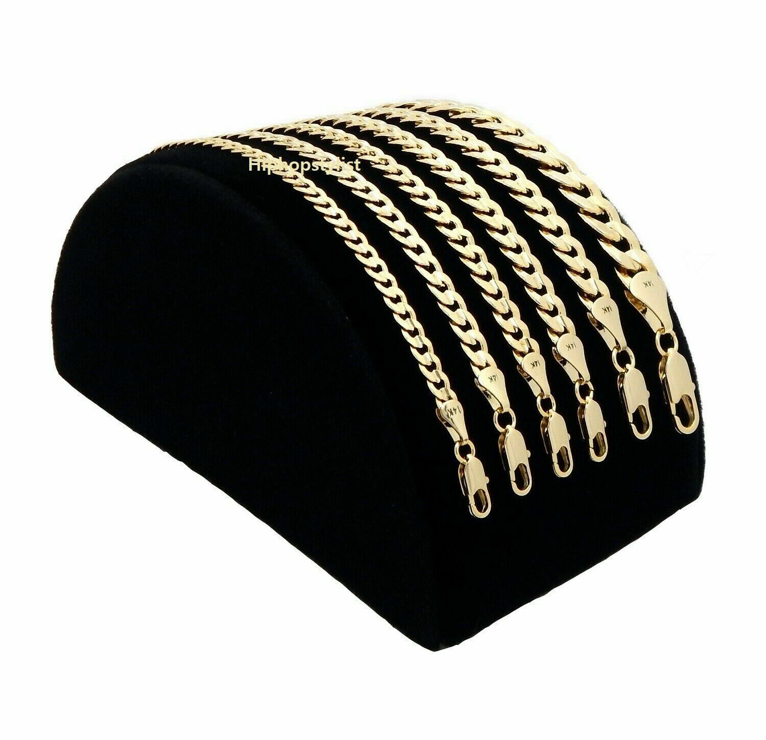Mens Italian Cuban link Chain 14k Gold Plated 20″ 22″ 24″ 30″ Concave Necklace