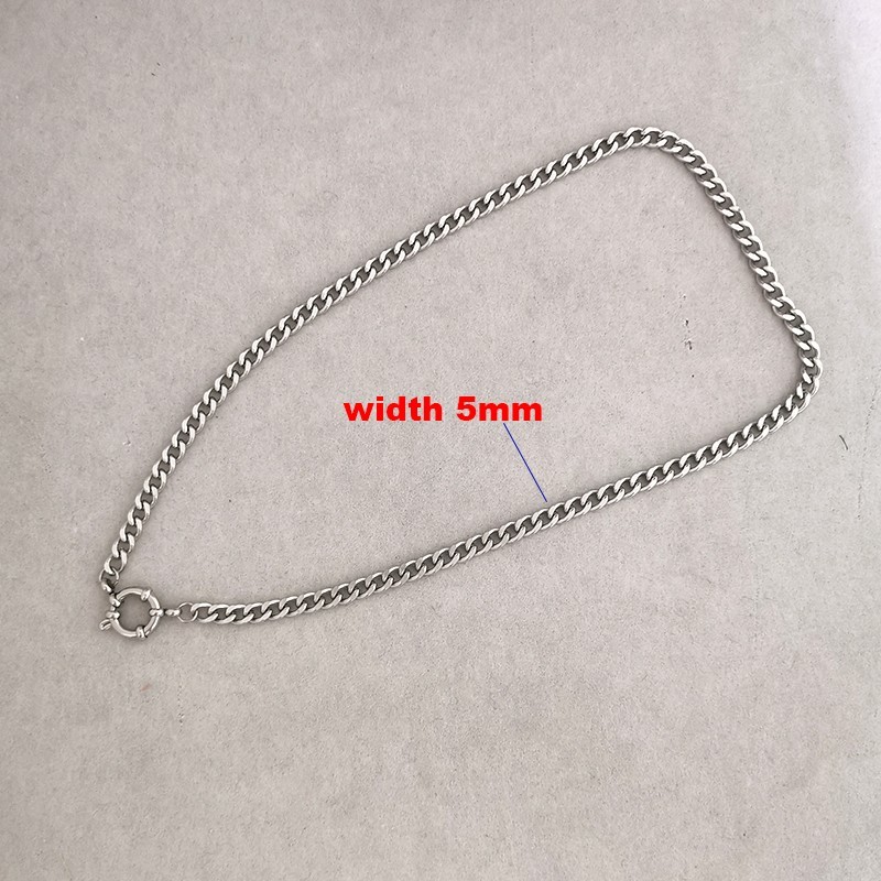 316L Stainless Steel Paperclip Chain Sailor Clasp Choker Necklace PVD Gold Women
