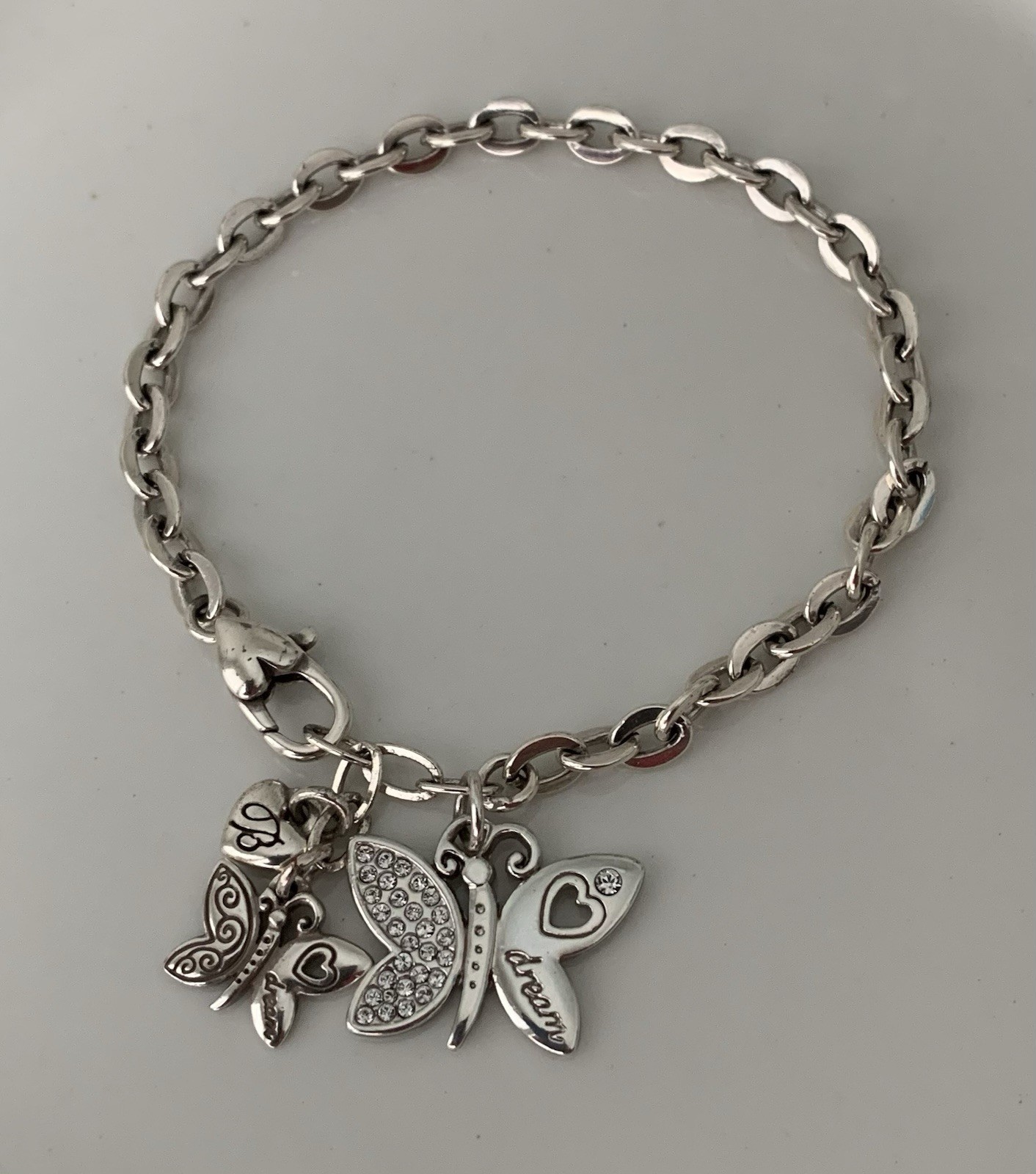 Brighton CRYSTALLINE BUTTERFLIES 2010 Remix, Size 7.5-8 Inch Bracelet, “Dream”