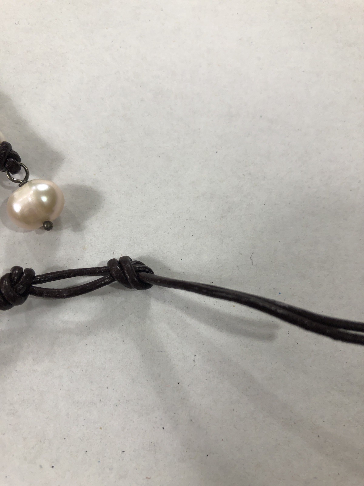 Pearl Leather Bracelet Wrap Artisan Handmade – 7 inch to 8 inch Length